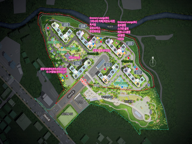 용인 양지 푸르지오 동호수배치도